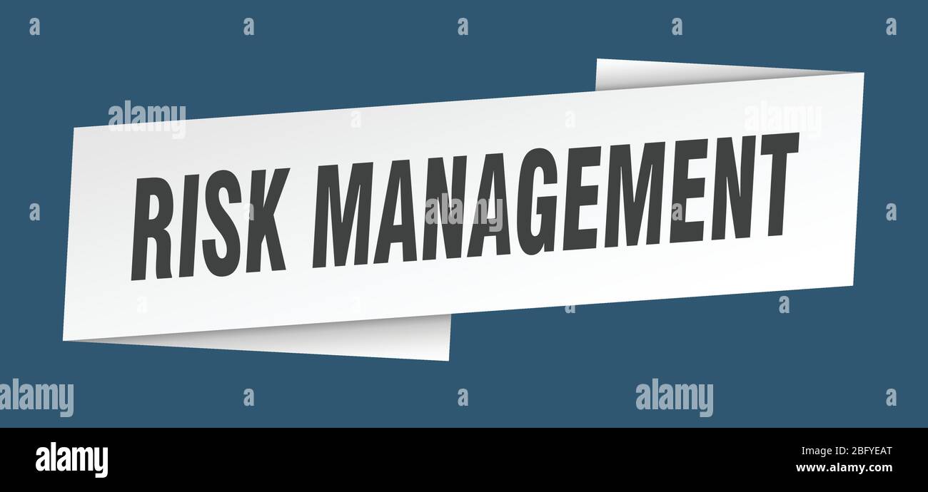 risk management banner template. risk management ribbon label sign