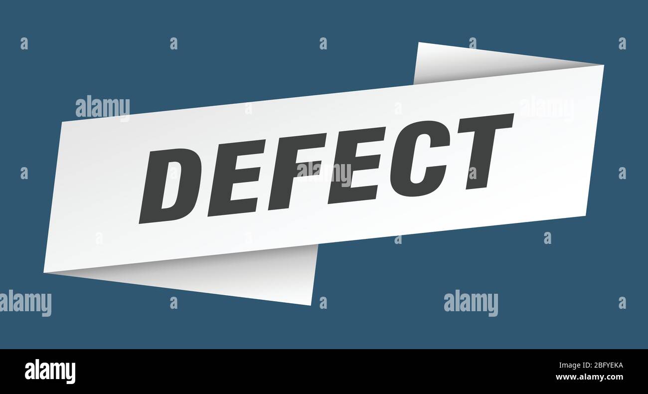 defect banner template. defect ribbon label sign Stock Vector Image ...