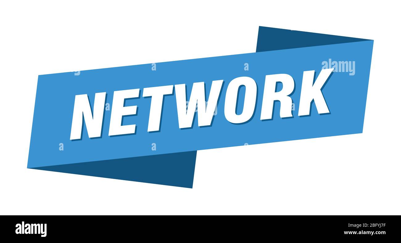 network banner template. network ribbon label sign Stock Vector Image ...