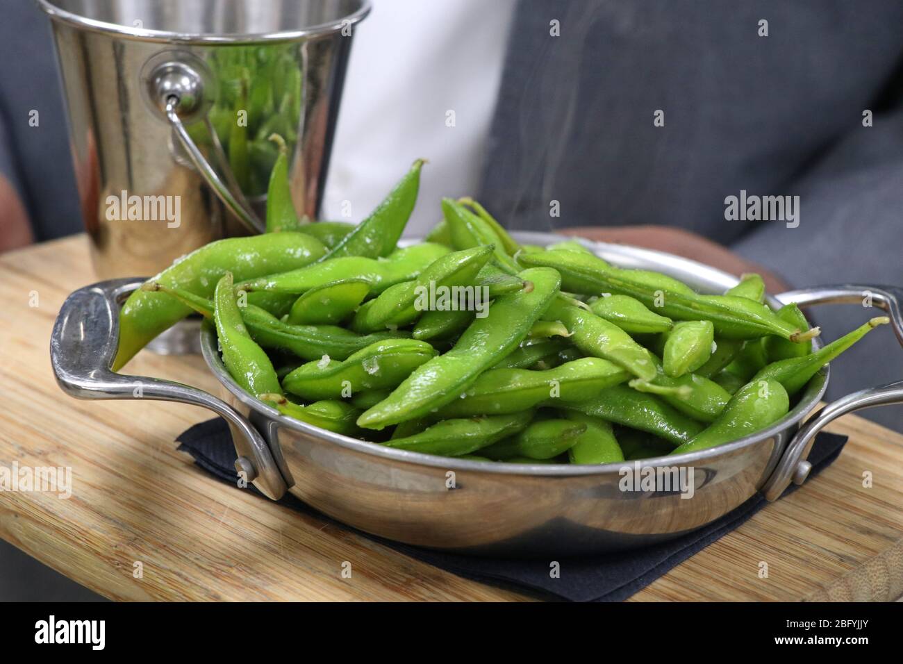 Boiled green soybeans hires stock photography and images Alamy