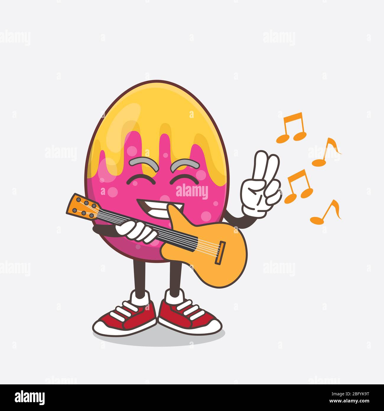 Bunny Playing Guitar Cartoon Illustration High Resolution Stock ...