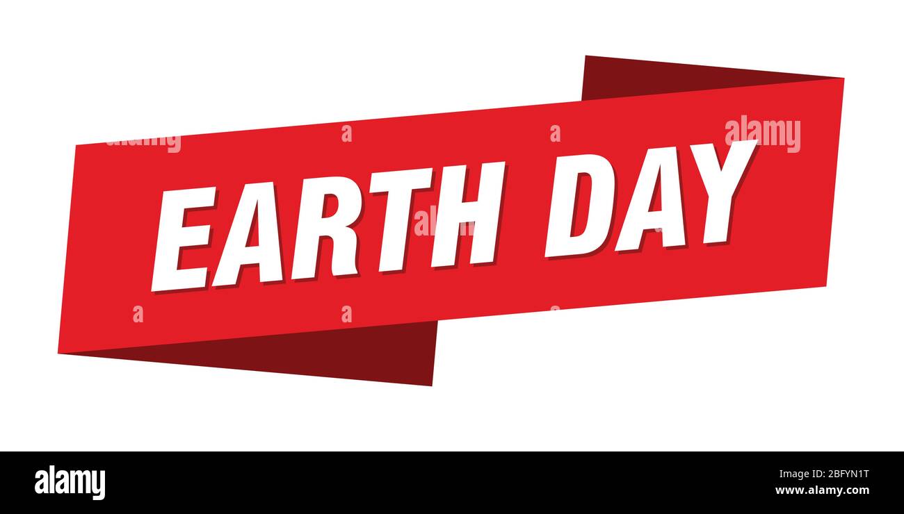 earth day banner template. earth day ribbon label sign Stock Vector ...