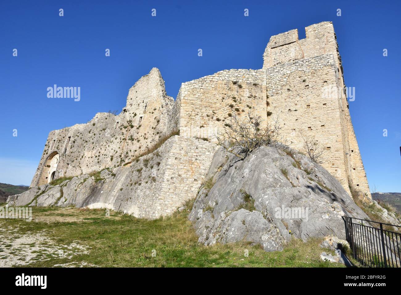 View oh Castropignano castle, in Molise region Stock Photo