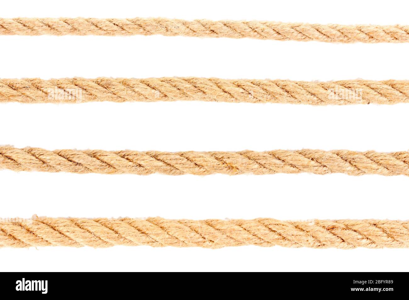 Collection of various ropes isolated on white Stock Photo - Alamy