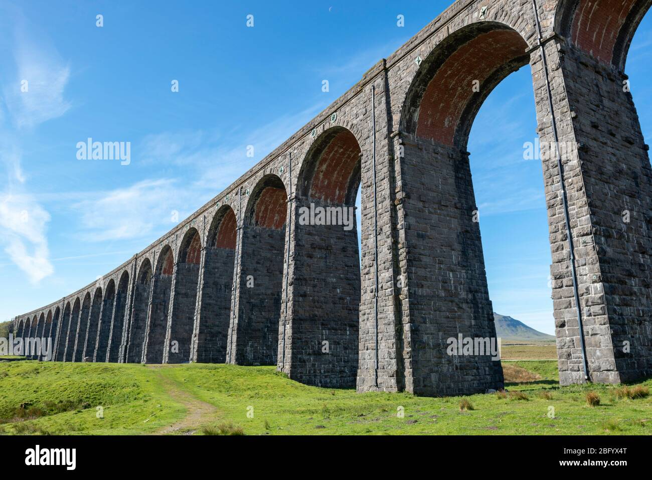 Ribblehead Viaduct on the famous Settle to Carlisle Railway line in the