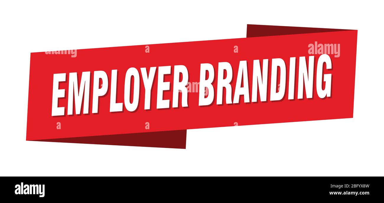 employer branding banner template. employer branding ribbon label sign ...
