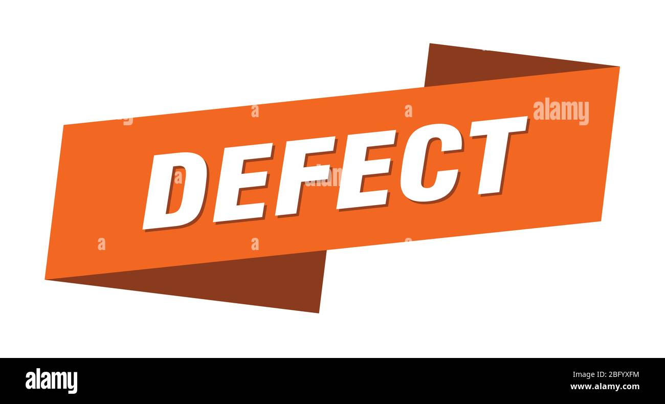 defect banner template. defect ribbon label sign Stock Vector Image ...