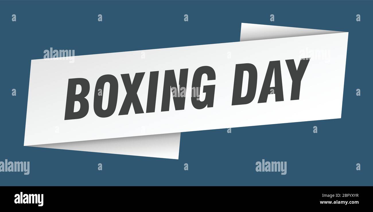 boxing day banner template. boxing day ribbon label sign Stock Vector ...