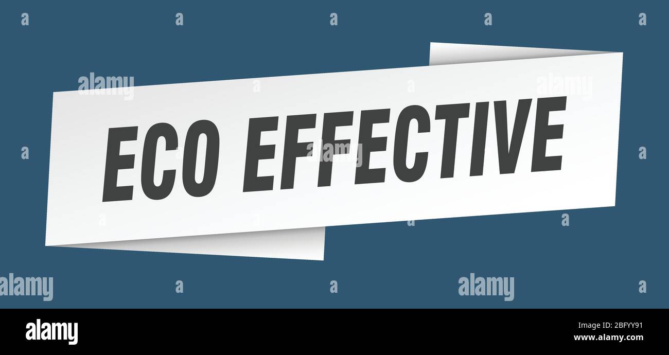 eco effective banner template. eco effective ribbon label sign Stock ...