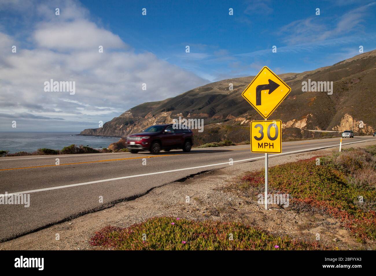 State Route 1, Big Sur, California USA Stock Photo