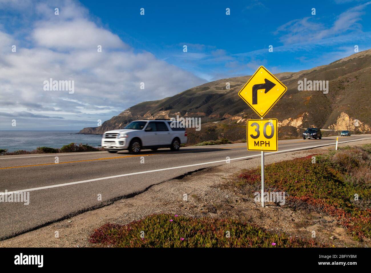 State Route 1, Big Sur, California USA Stock Photo