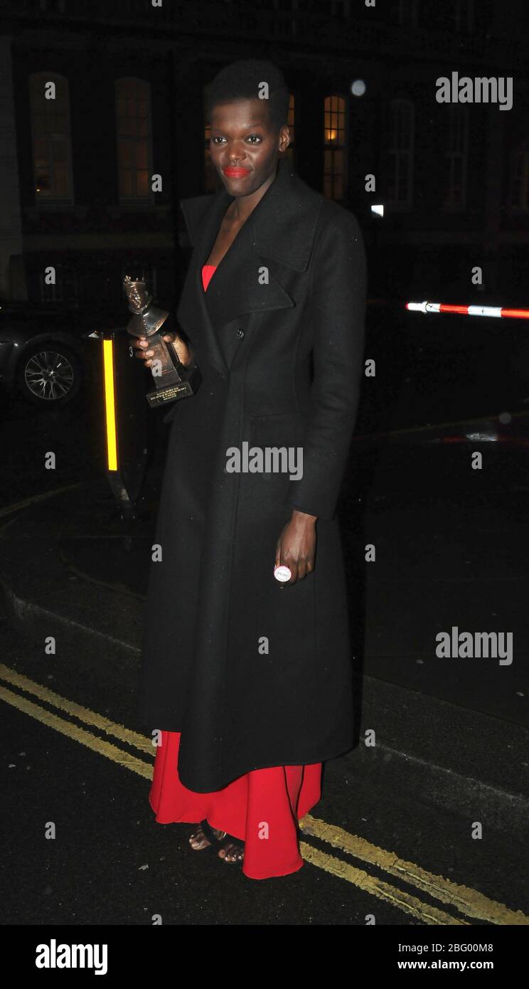 Sheila Atim leaving the after party for the OLIVIER AWARDS AT THE