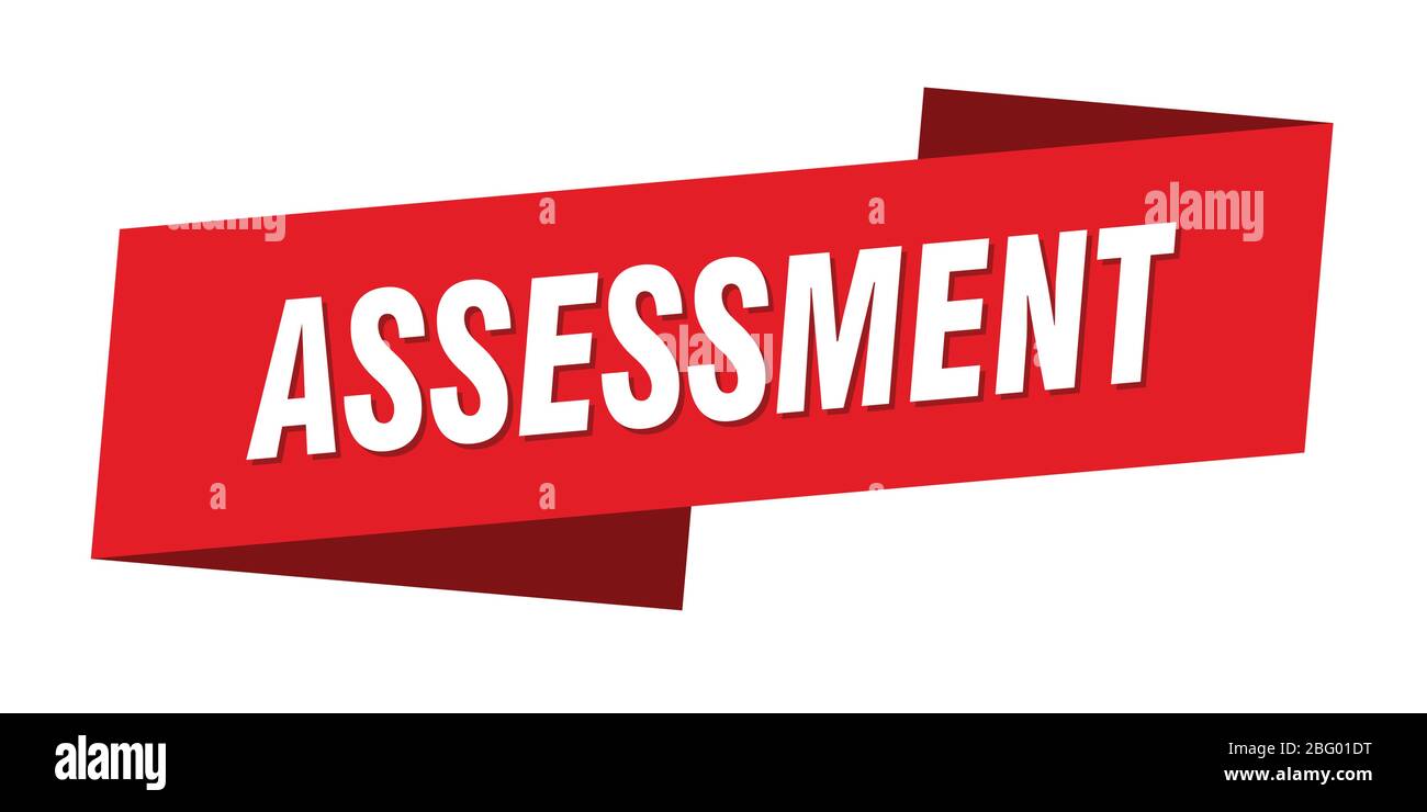 Assessment Label assessment banner template. assessment ribbon label sign Stock Vector ...