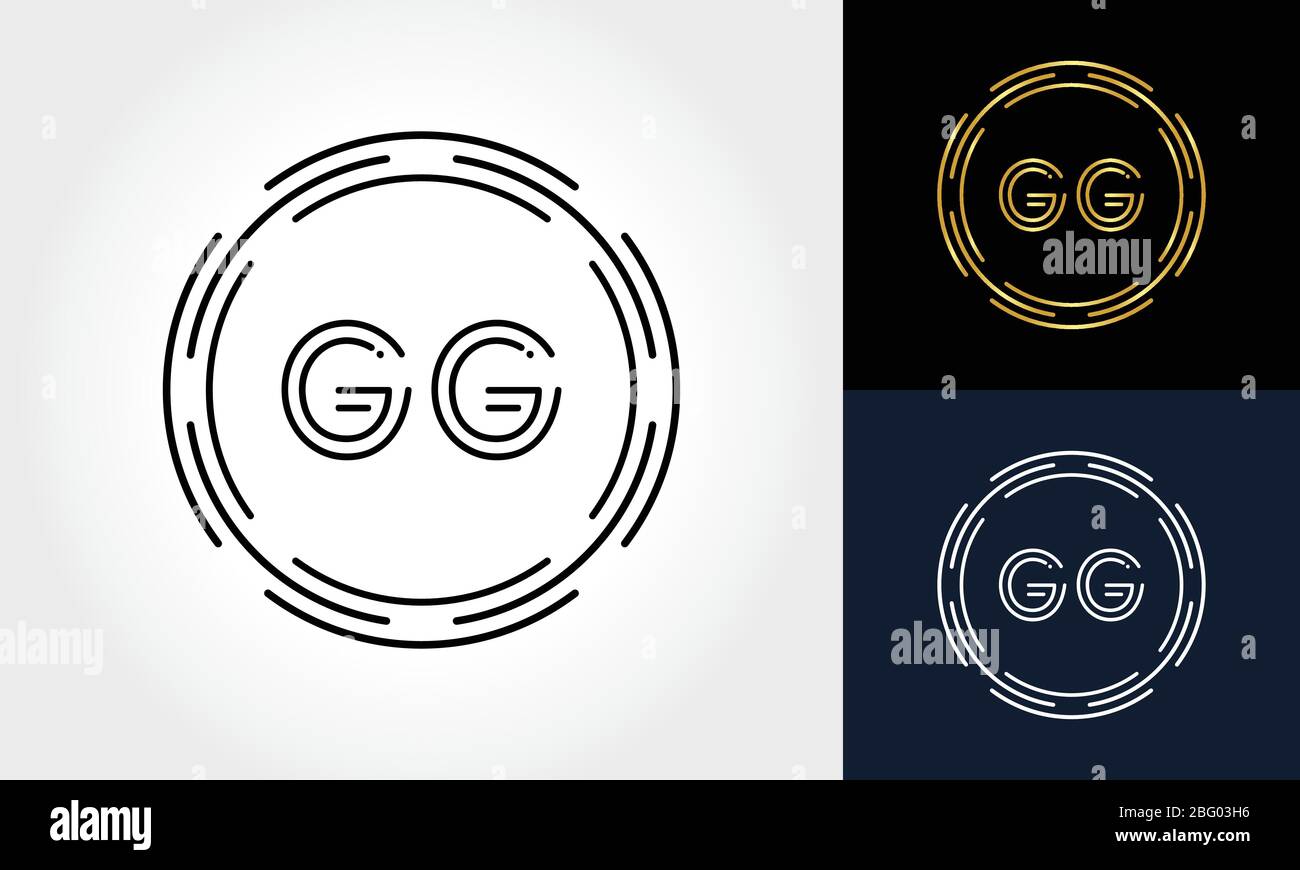 Initial Letter GG Creative Logo Design vector Template. Digital Luxury ...