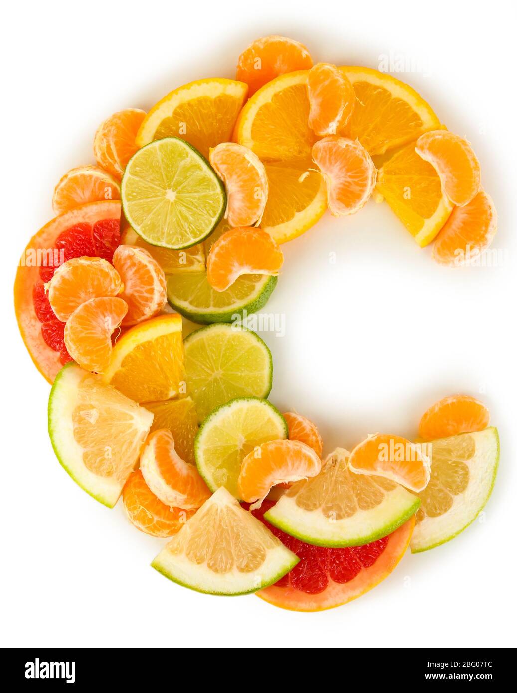 Products containing vitamin C isolated on white Stock Photo Alamy