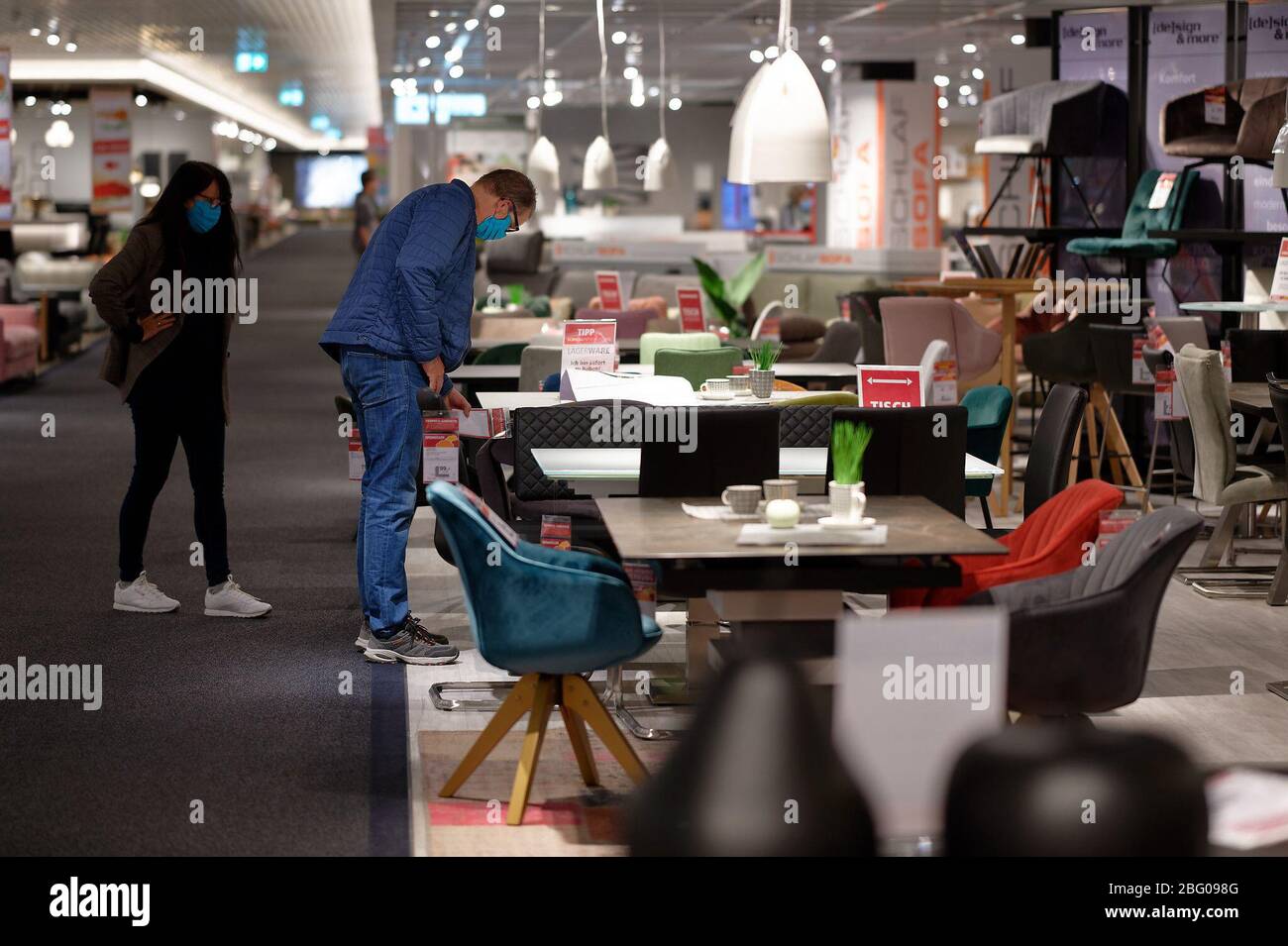 Pulheim Germany th Apr Customers Look At Segmuller Furniture At The Segmuller Furniture Store In
