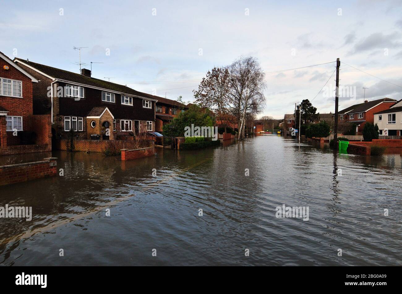 Flooding, Purley-on-Thames, Berkshire UK Jan 2014 Stock Photo