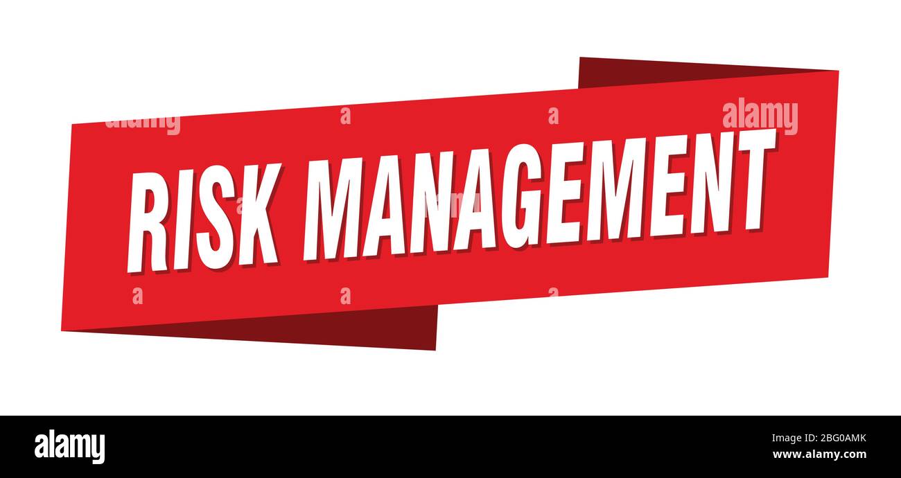 risk management banner template. risk management ribbon label sign
