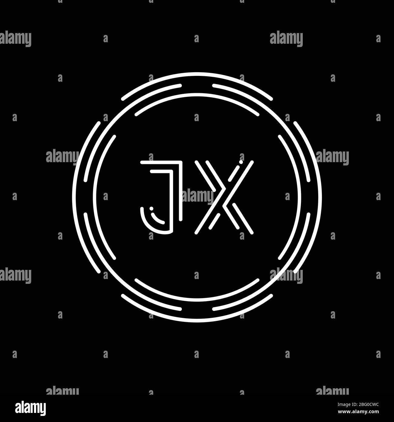 Creative letter JX Logo Design Vector Template. Digital Linked Letter