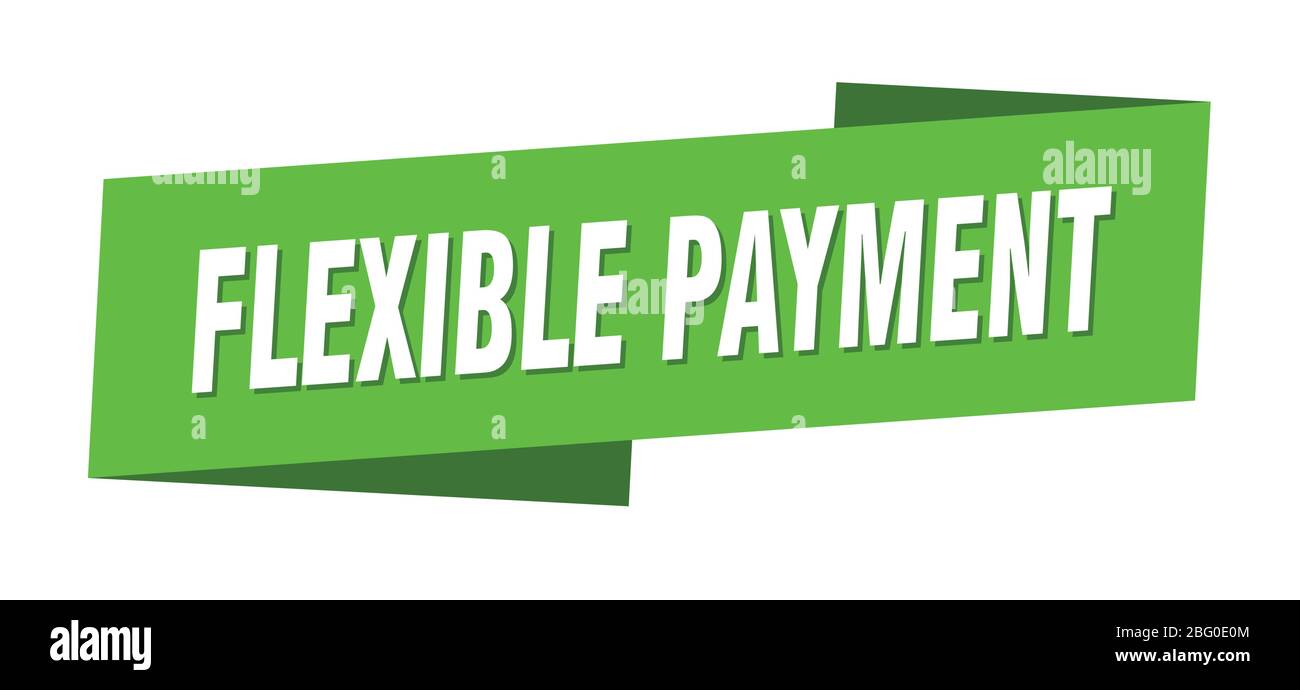 flexible payment banner template. flexible payment ribbon label sign