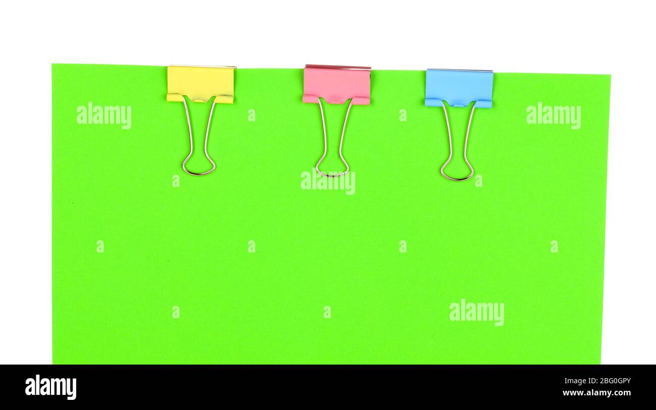 green binder clips