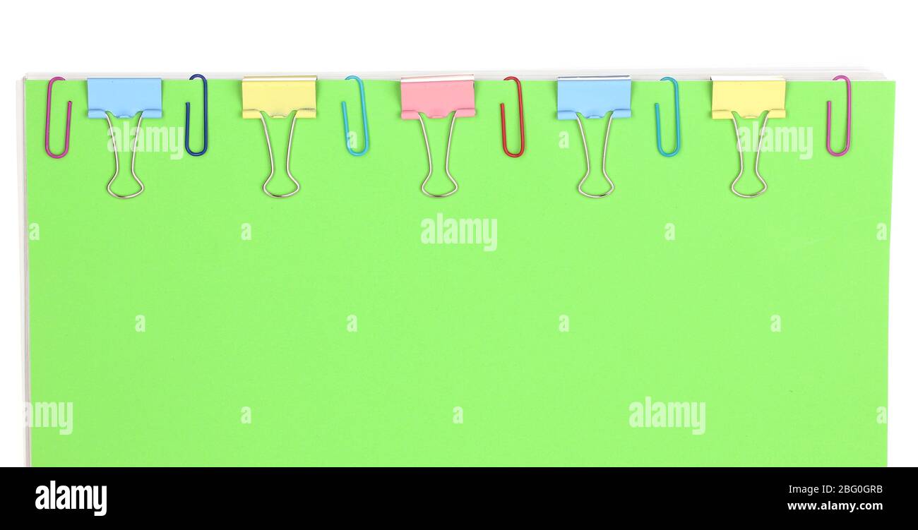 green binder clips