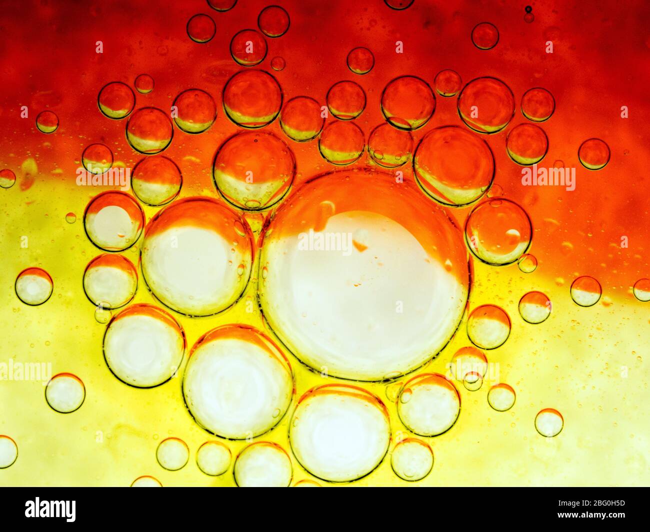 Oil bubbles in water Stock Photo Alamy