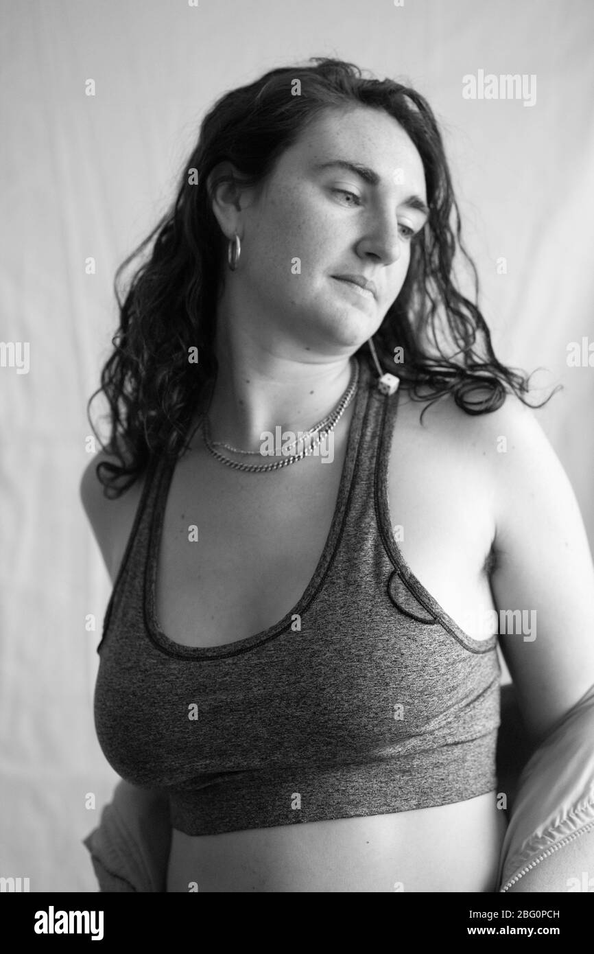 Hairy woman Black and White Stock Photos & Images - Alamy