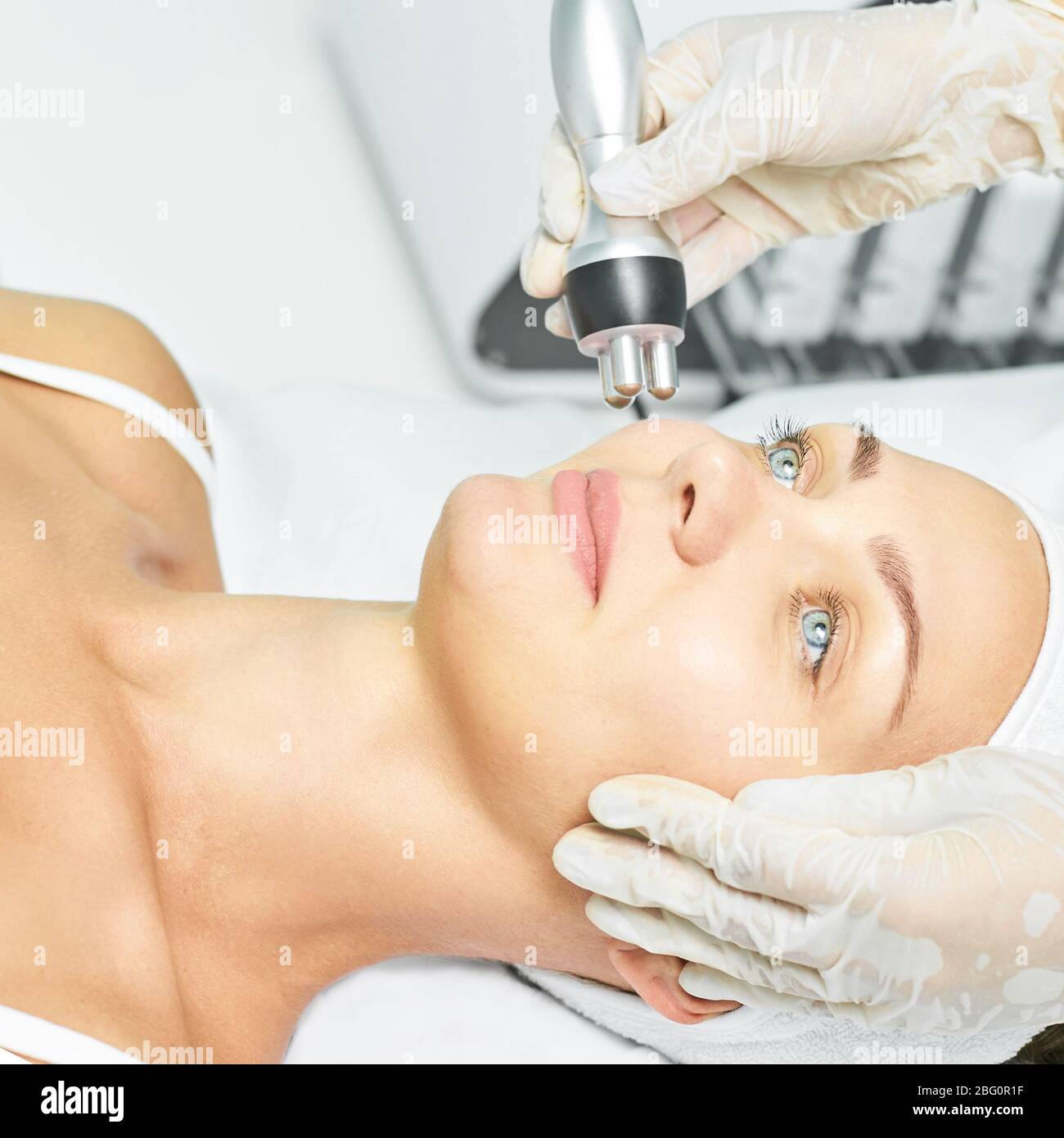Dermatology skin care facial therapy Medical spa Stock Photo Alamy