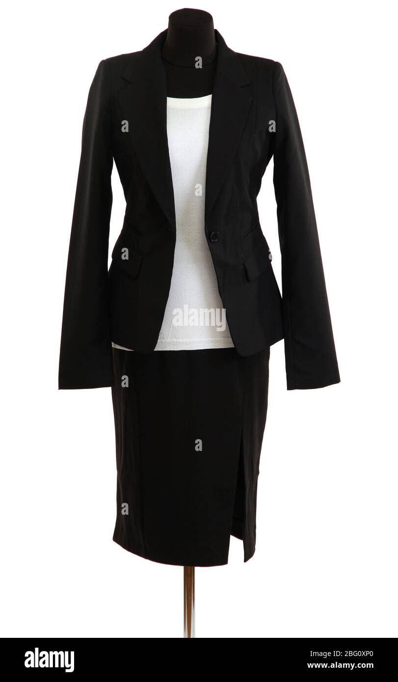 White skirt black coat Clearance