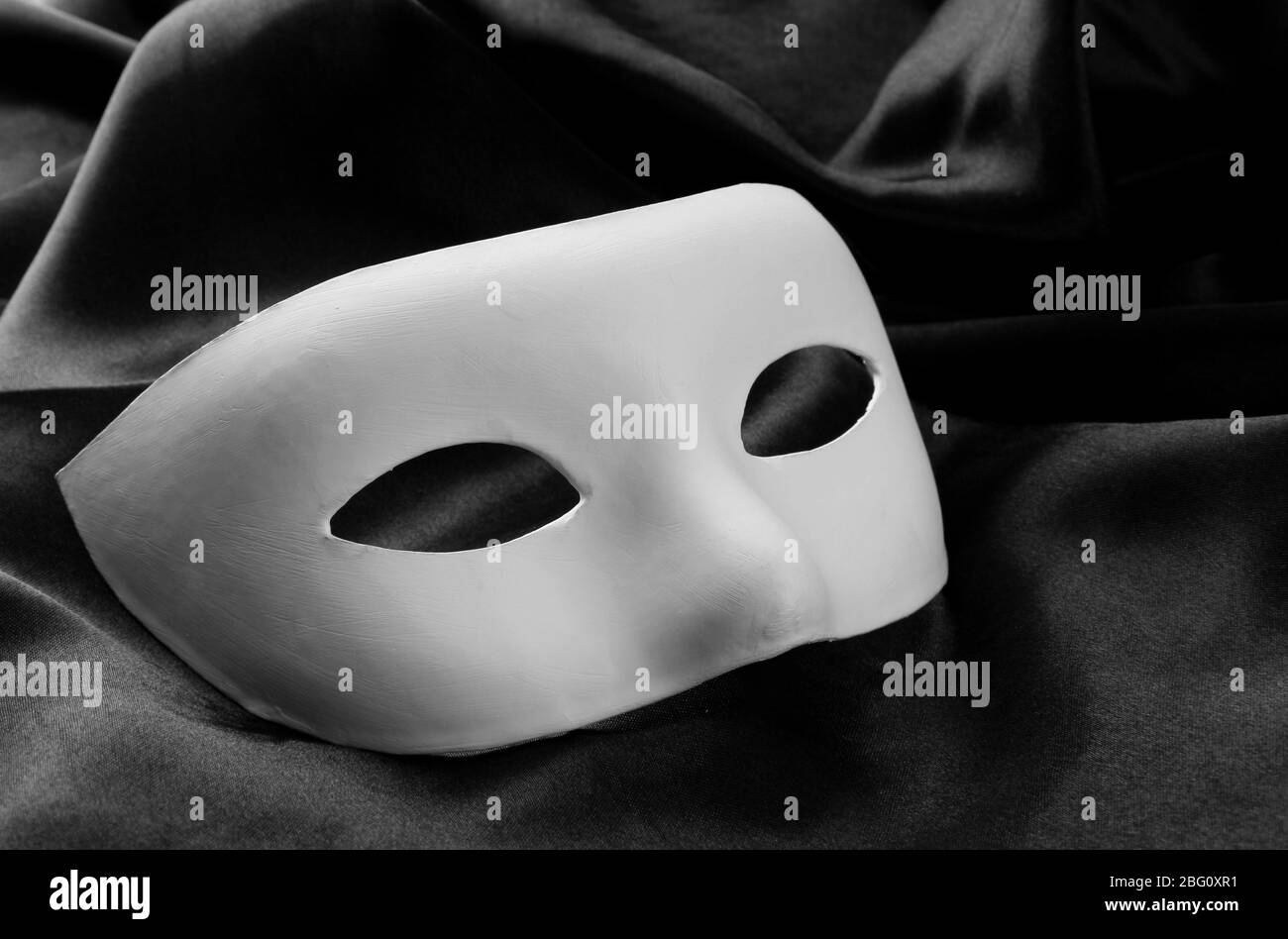 Black satin mask Black and White Stock Photos & Images - Alamy