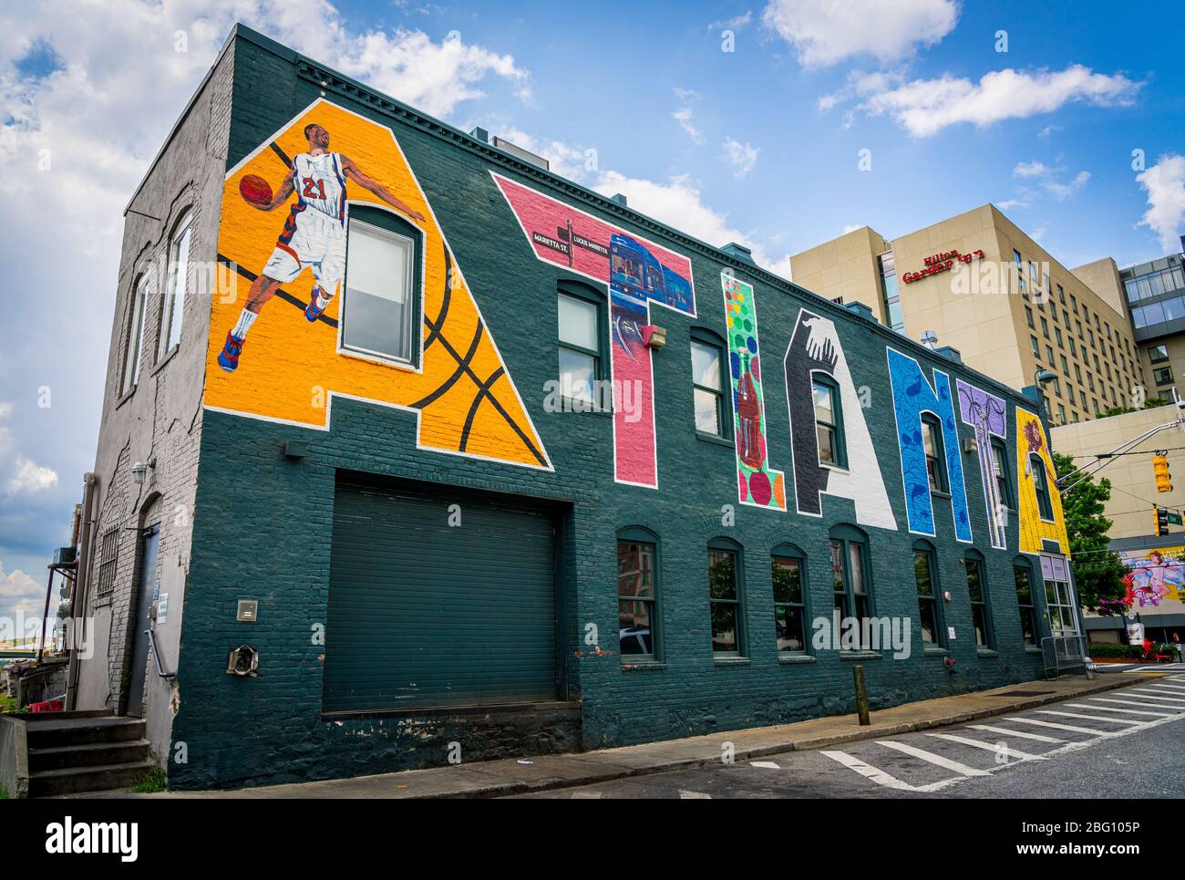 Atlanta Mural Downtown Atlanta GA Stock Photo Alamy