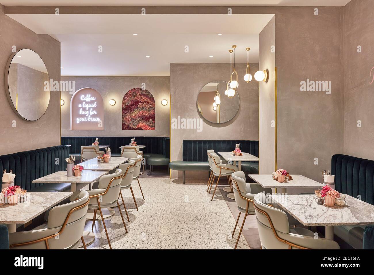 Additional seating. EL&N Café Selfridges, London, United Kingdom