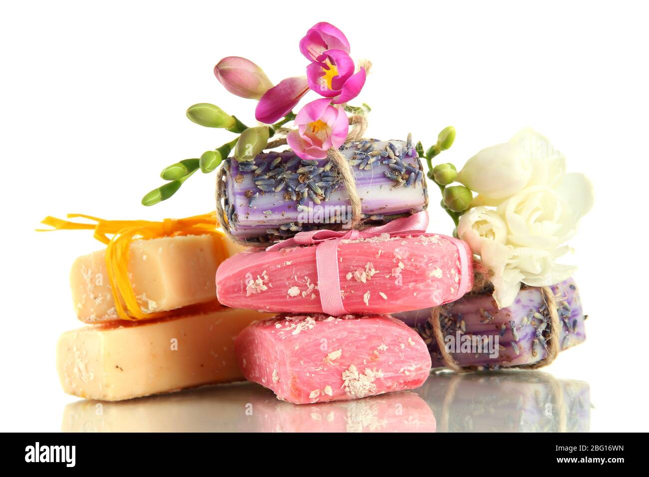Handmade soap natural isolated pile hi-res stock photography and images ...