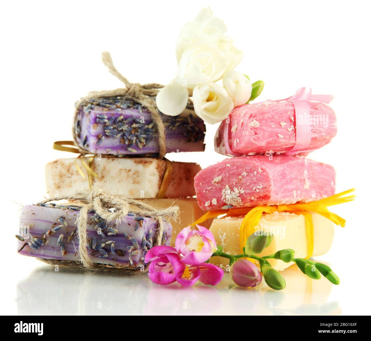 Handmade soap isolated pile hi-res stock photography and images - Alamy