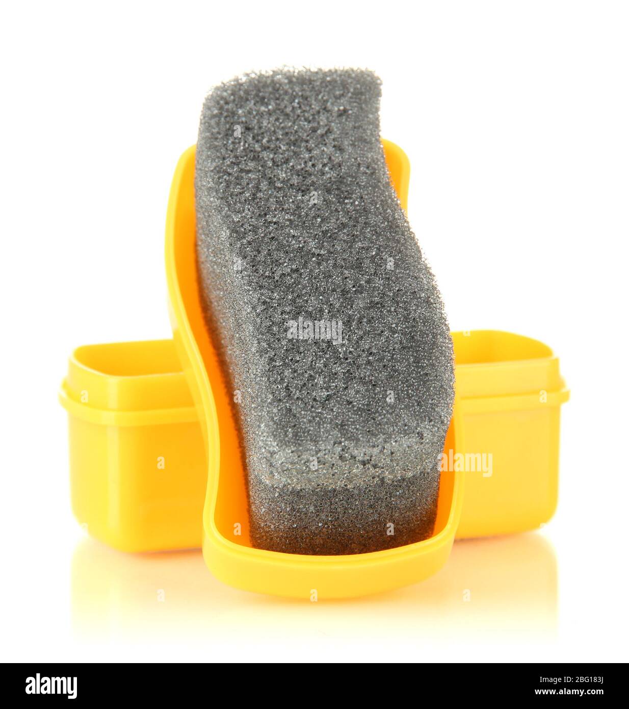 Shoe shine sponge, isolated on white Stock Photo - Alamy