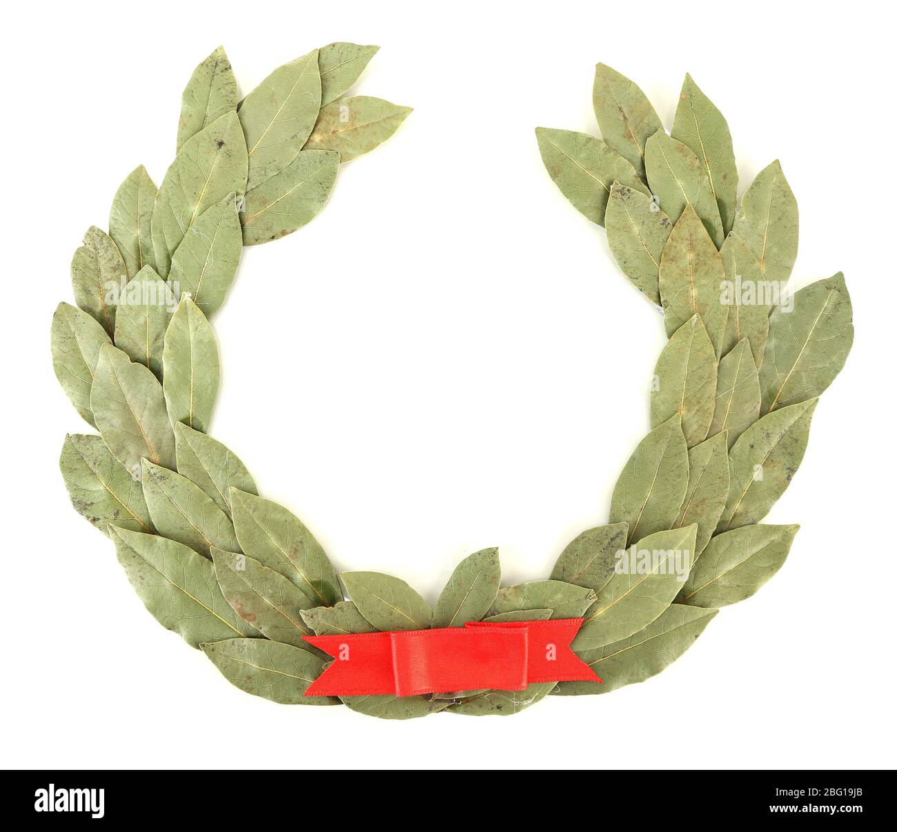 Laurel wreath isolated on white Stock Photo - Alamy