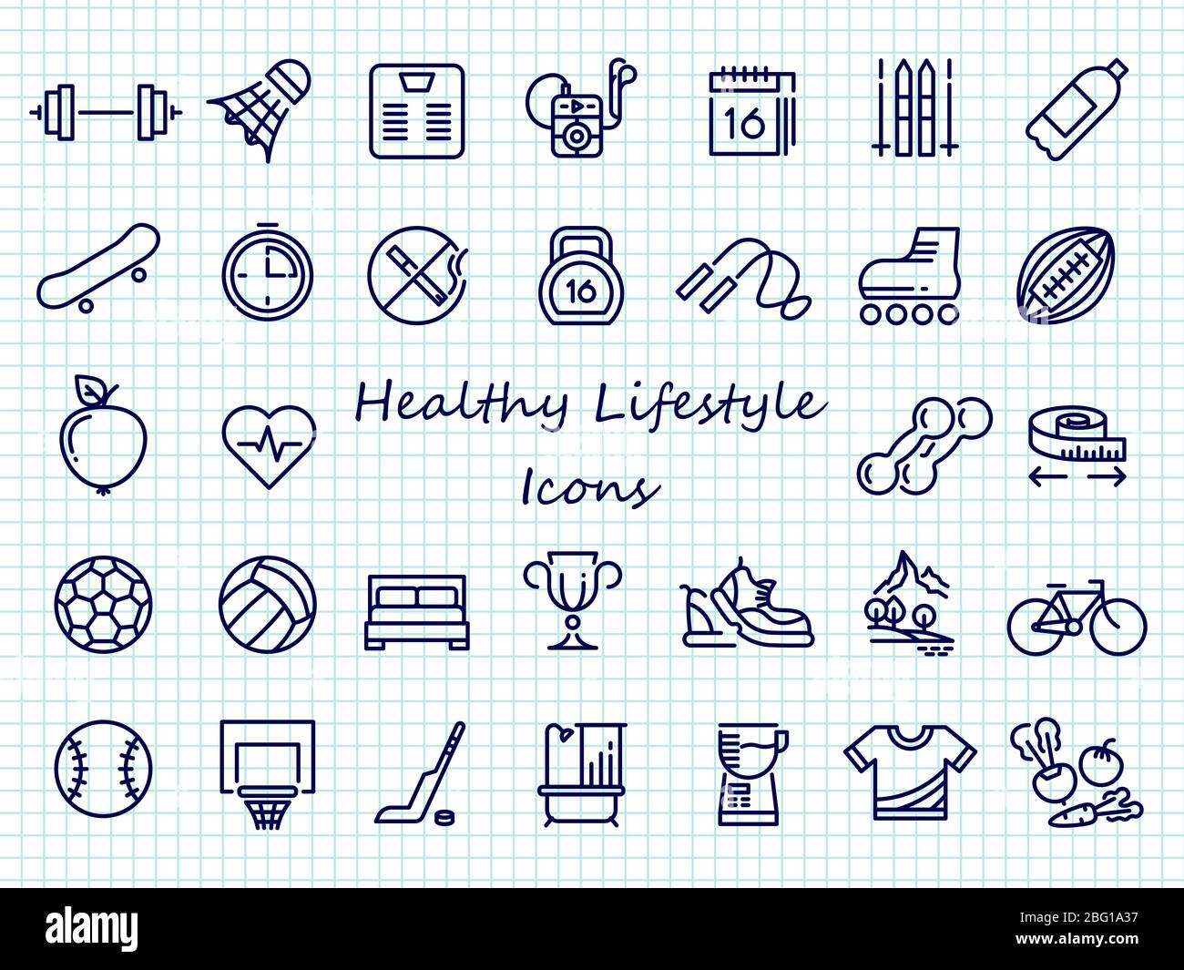 Healthy lifestyle pictogram hi-res stock photography and images - Alamy