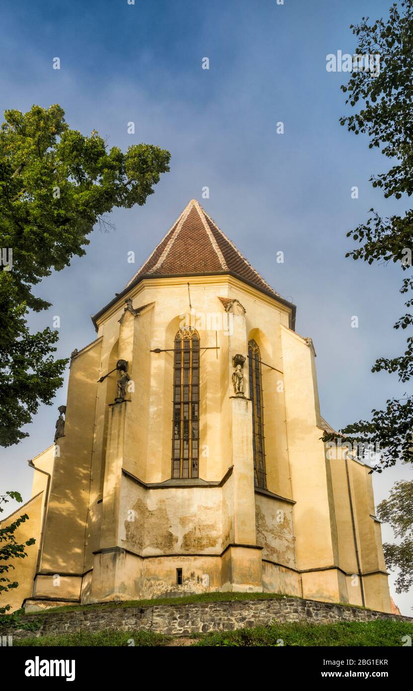 Apse at Church on the Hill (Biserica din Deal), Lutheran, Gothic style, School Hill, Citadel in Sighisoara, Transylvania, Romania Stock Photo