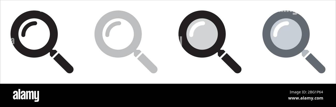 basic magnifying glass vector icon - search symbol Stock Vector