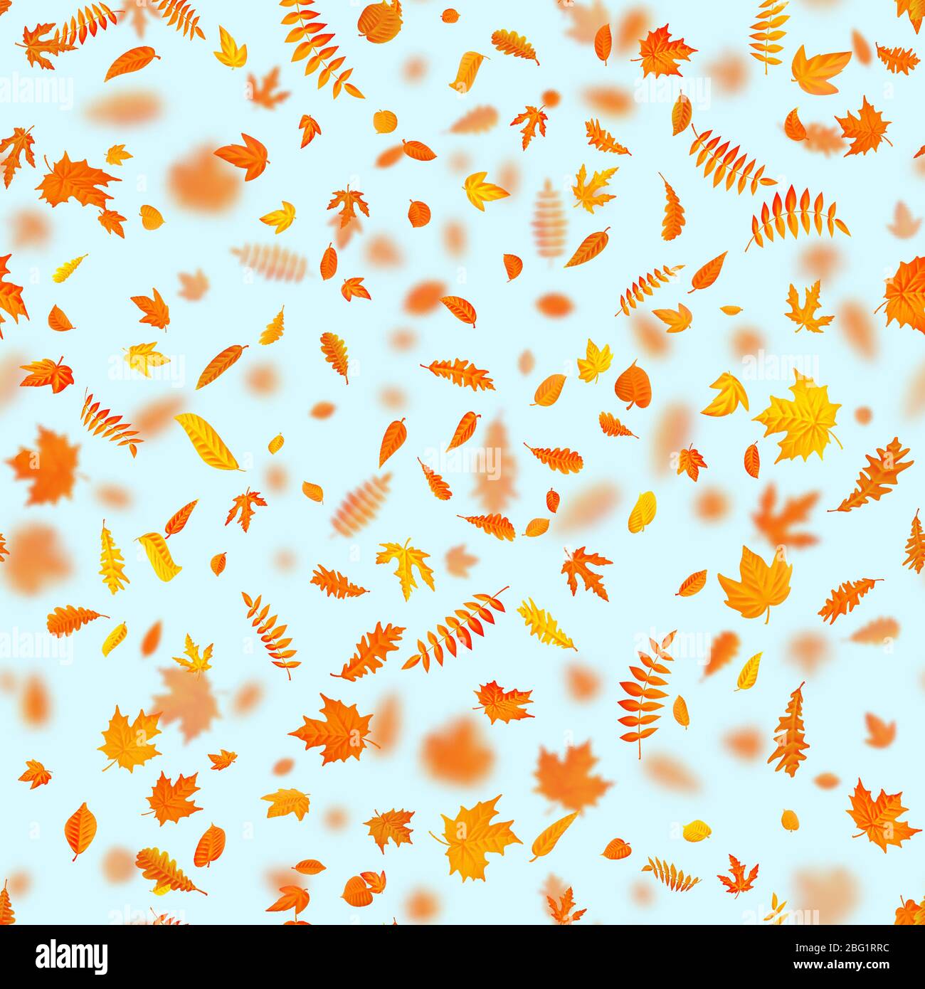Autumn leaves background seamless pattern. EPS 10 vector Stock Vector ...