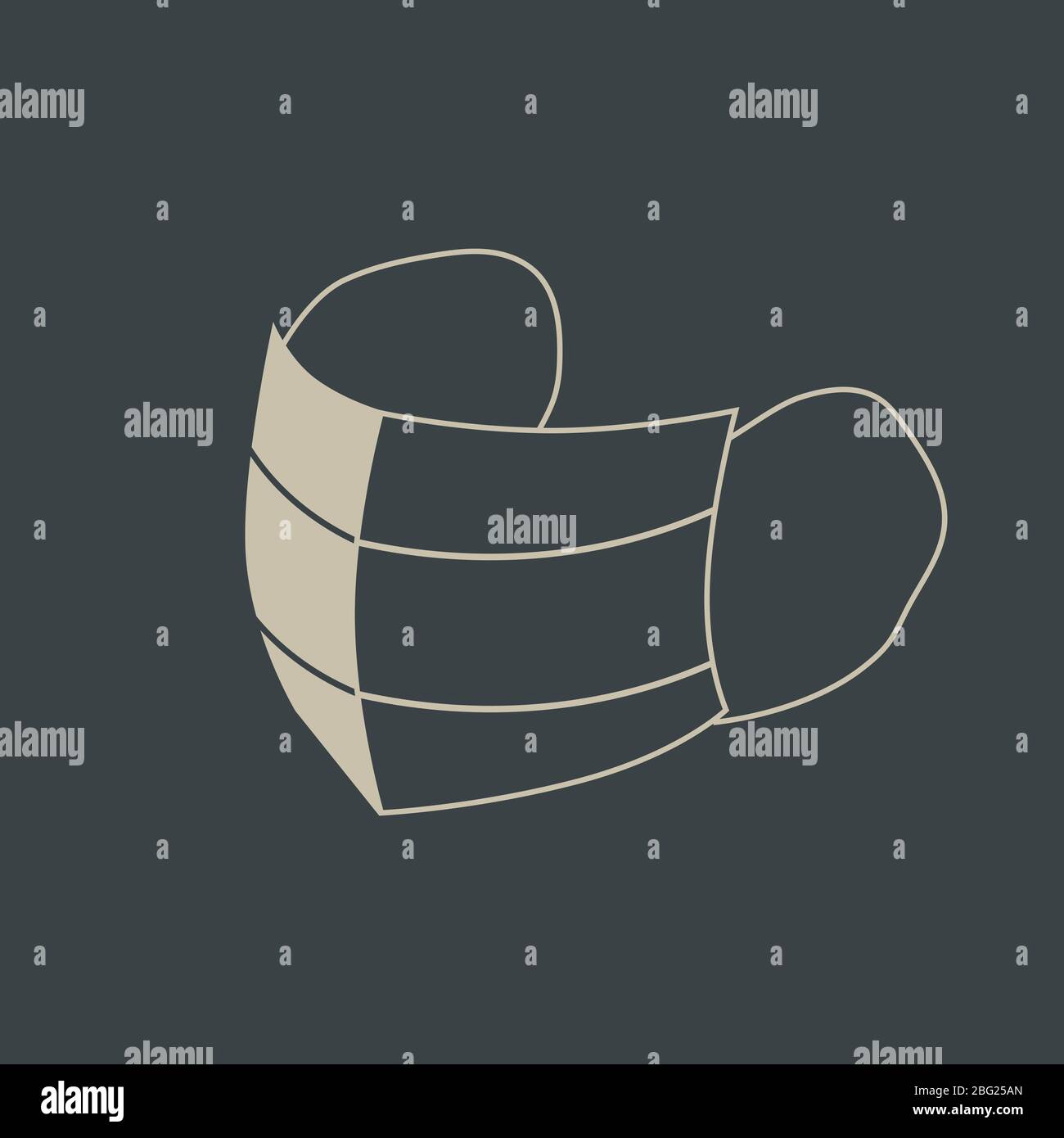 Outline mask icon on the black background Stock Vector Image & Art - Alamy