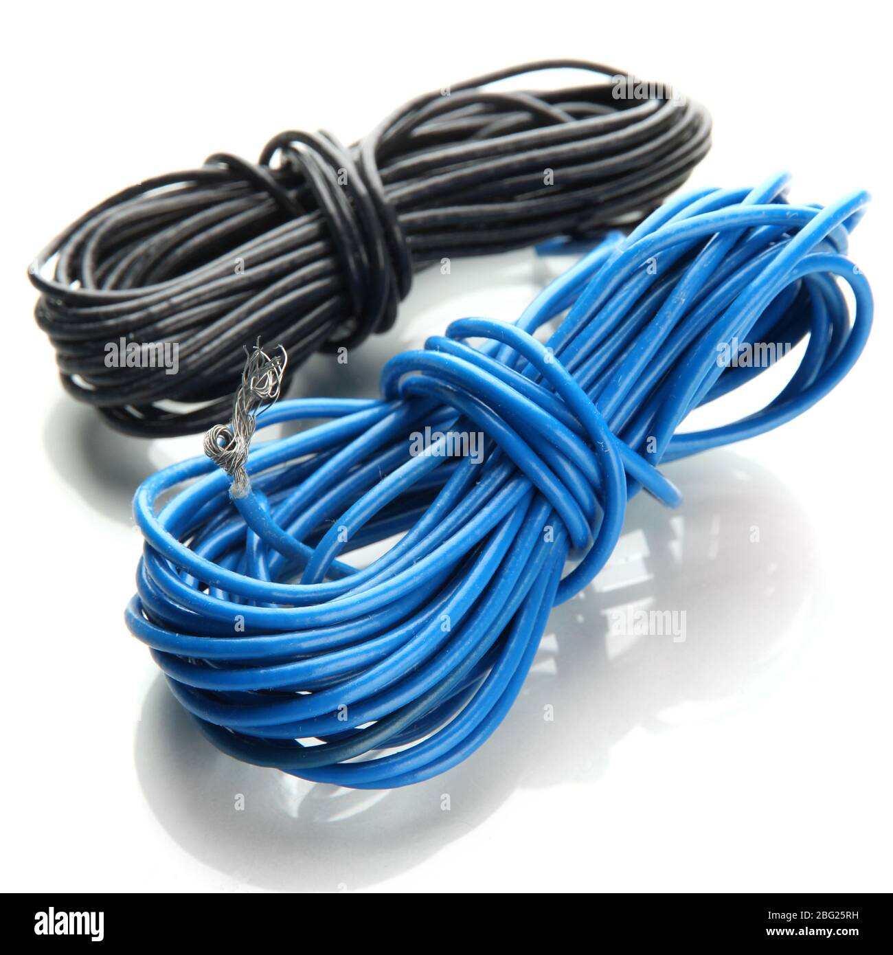 Electrical cables close up Cut Out Stock Images & Pictures - Alamy