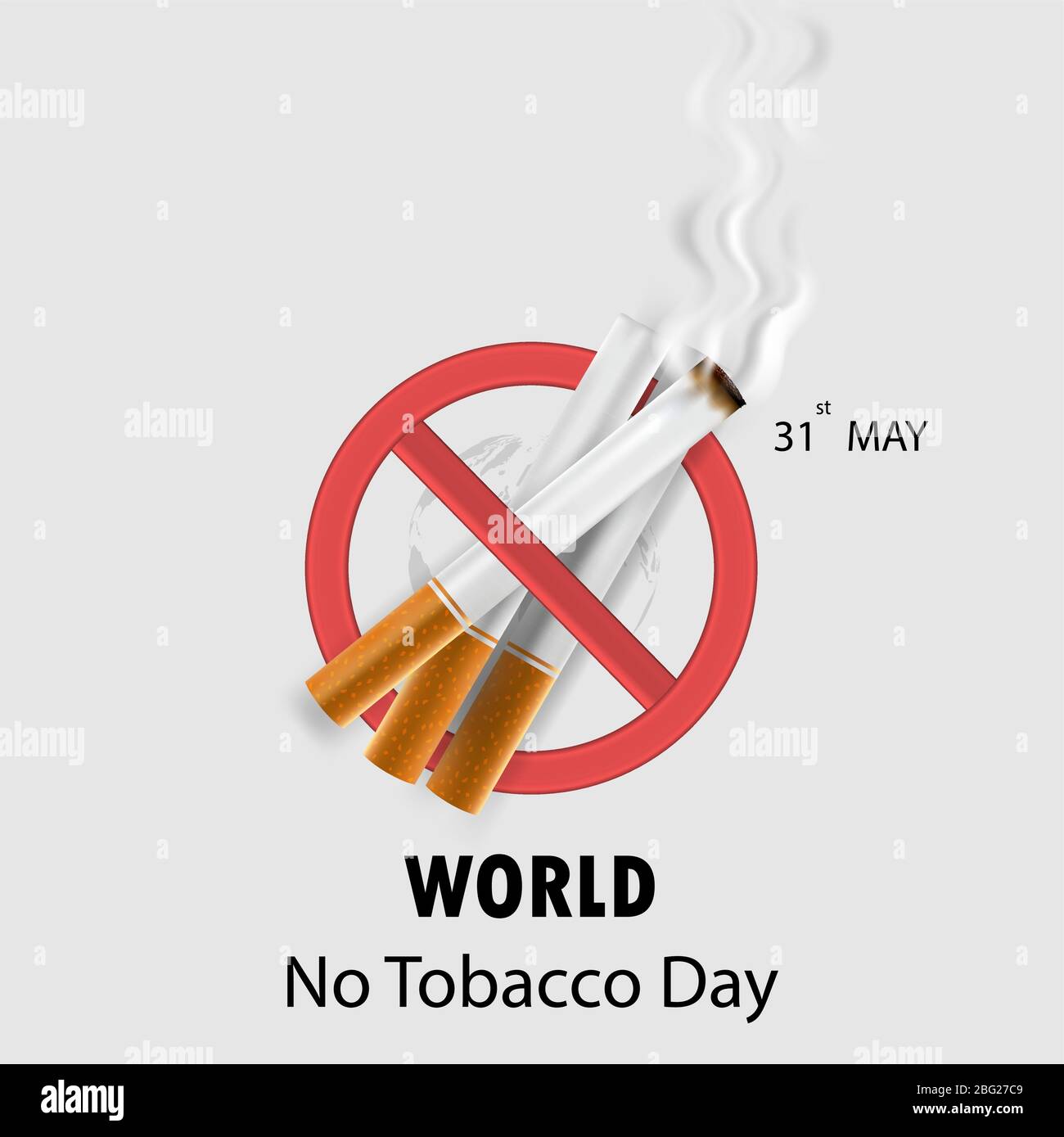 World No Tobacco Day infographic background design.World No Smoking Day
