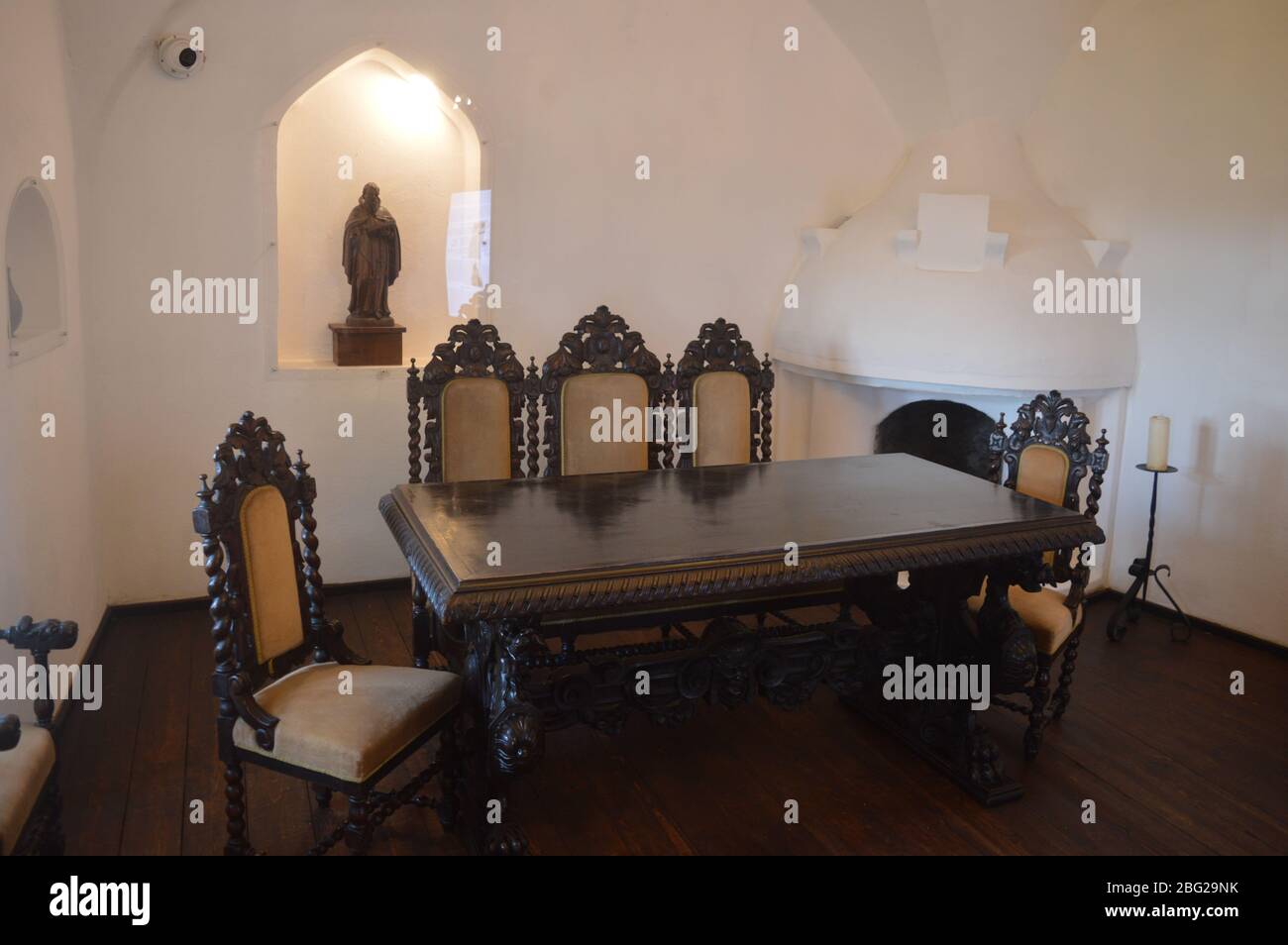 Inside castle Bran, Romania Stock Photo
