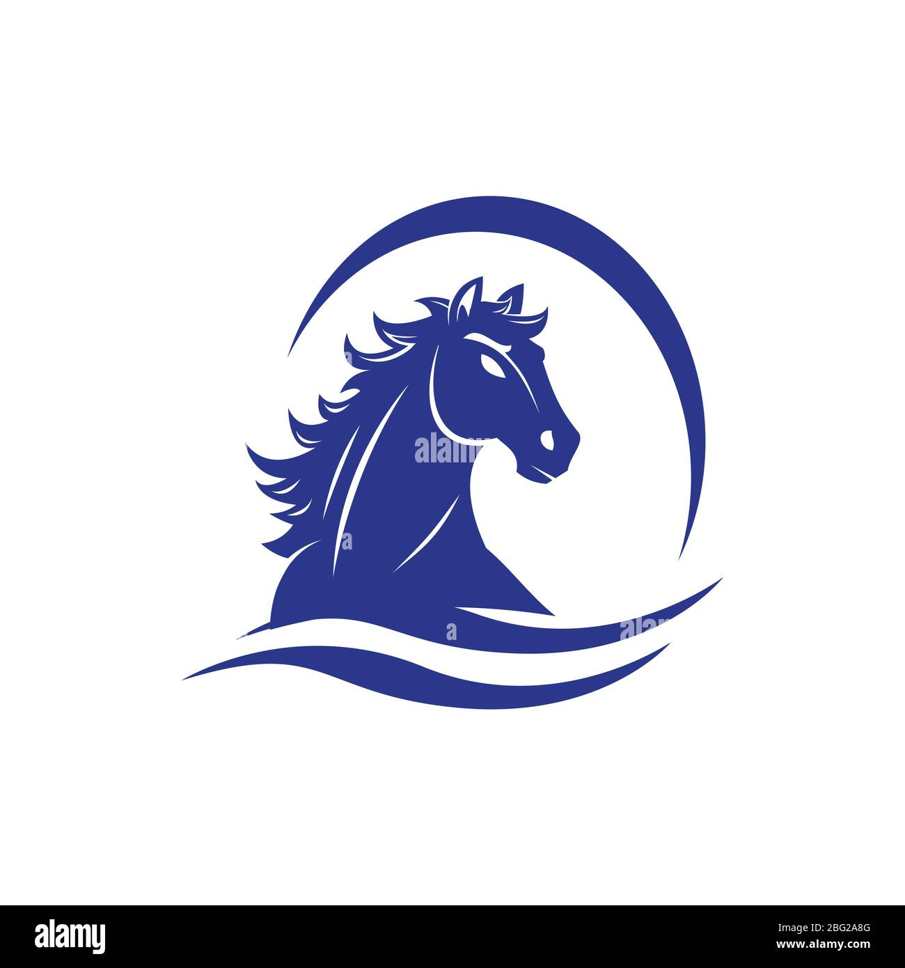 black stallion horse head logo vector symbol the silhoutte of black horse illustration design Stock Vector