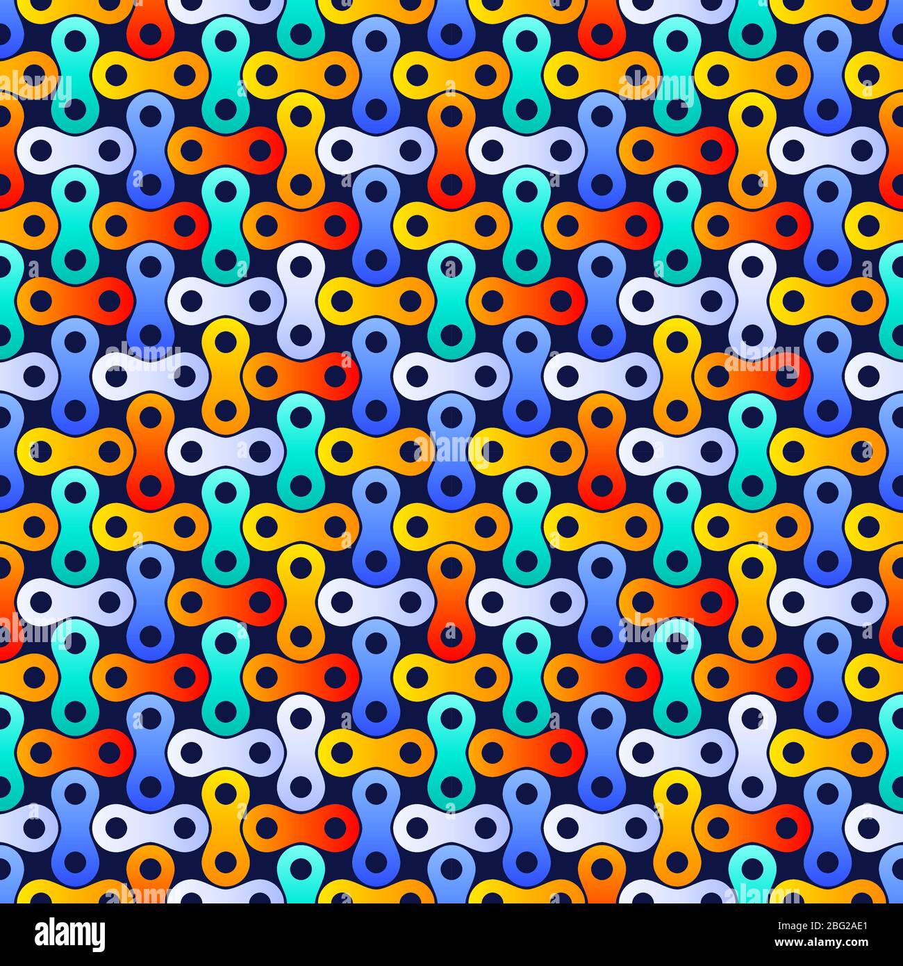 Electric metaballs tech seamless pattern. Organic circular shapes that link together. A modern looking background that tiles seamlessly as a pattern Stock Vector