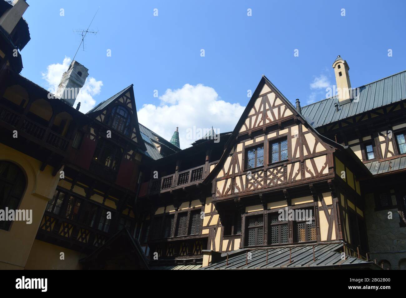 Pelisor Castle, Sinaia Stock Photo