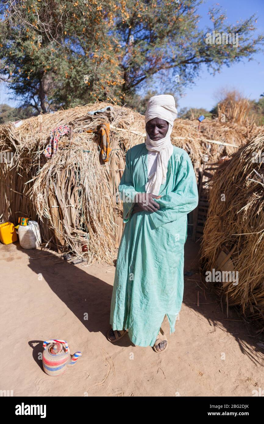 The local imam of the Fulani village Goumel, Senegal. Stock Photo