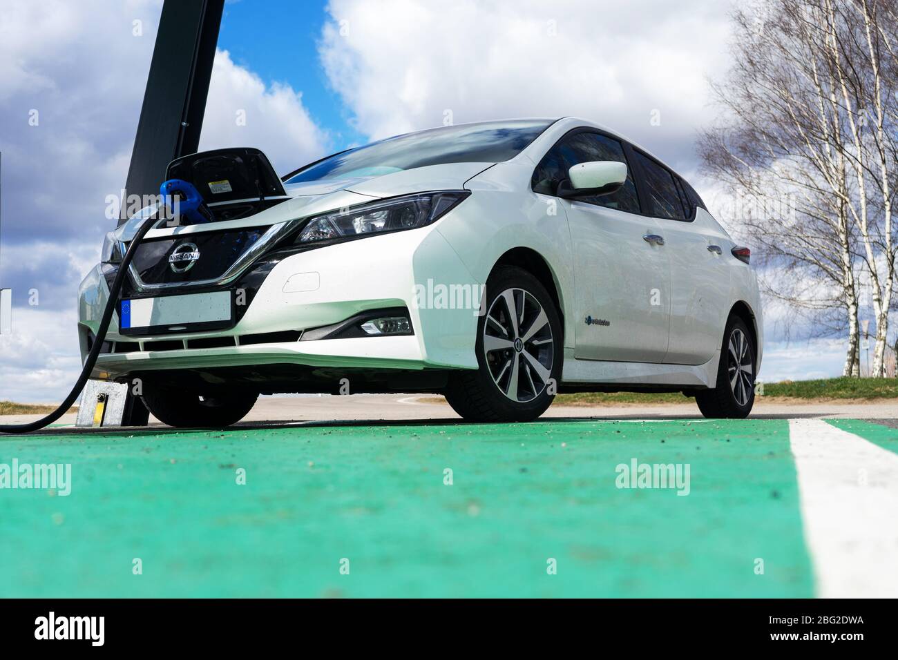 electric-car-charging-point-with-nissan-leaf-connected-ev-parking-and